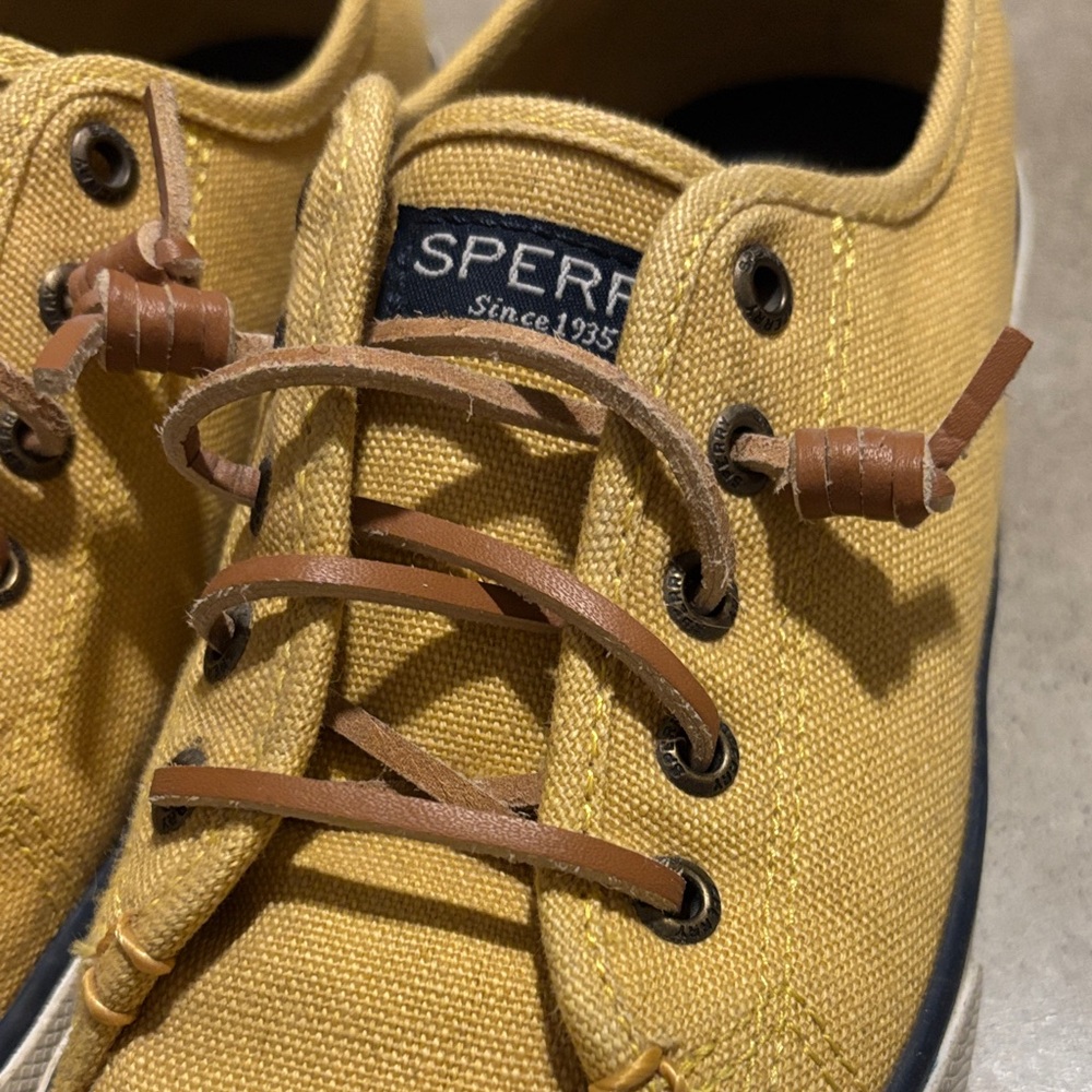 Sperry Women’s Mustard Canvas Sneakers - Picture 2 of 4